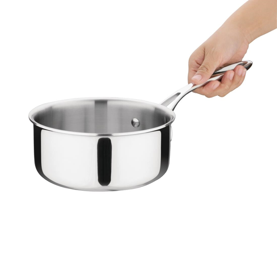 Vogue Stainless Steel and Aluminium Tri-Wall Saucepan 16cm