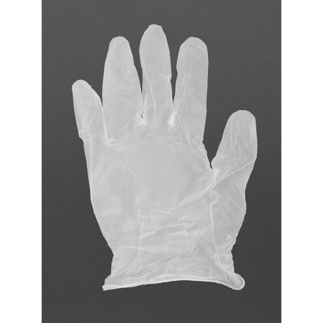 Vogue Powder-Free Vinyl Gloves Clear Small (100 Pack)