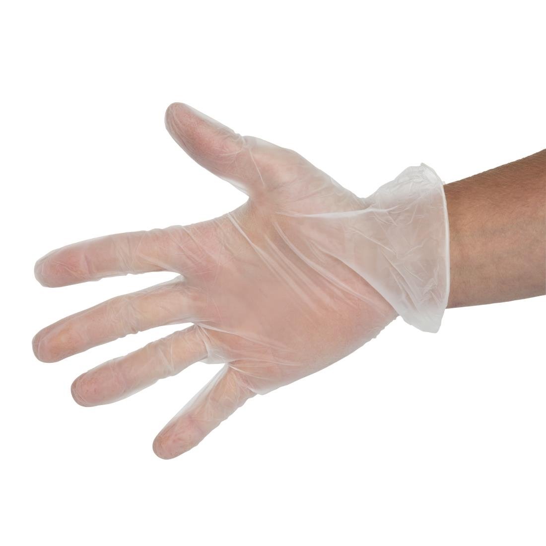 Vogue Powder-Free Vinyl Gloves Clear Extra Large (100 Pack)
