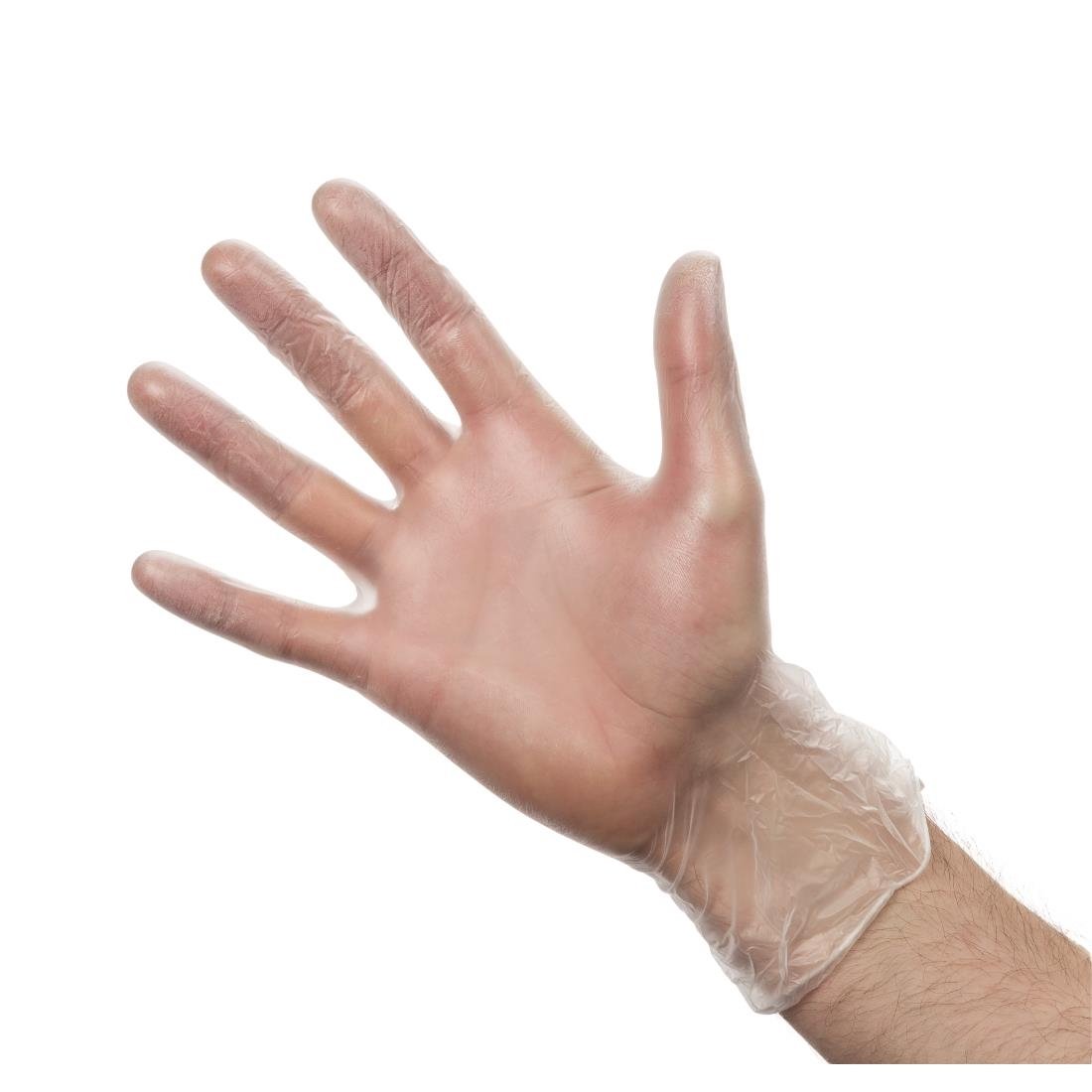 Vogue Powdered Vinyl Gloves Large (100 Pack)