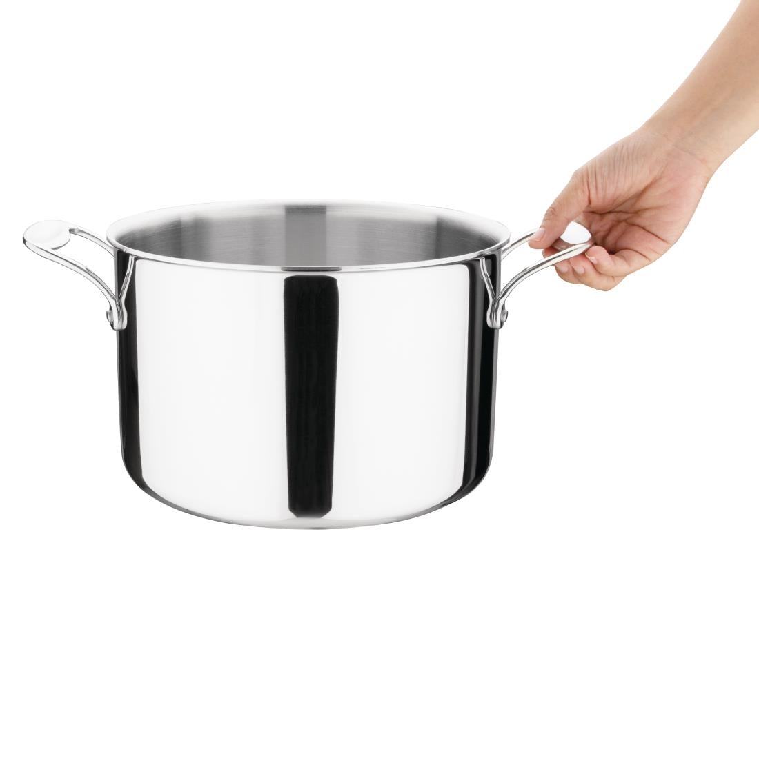 Vogue Stainless Steel and Aluminium Tri-Wall Stew Pan 24cm