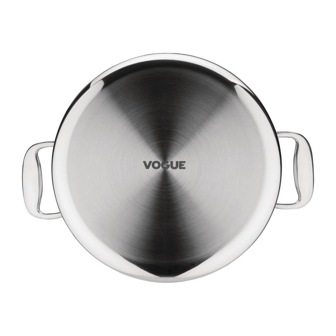 Vogue Stainless Steel and Aluminium Tri-Wall Stew Pan 24cm