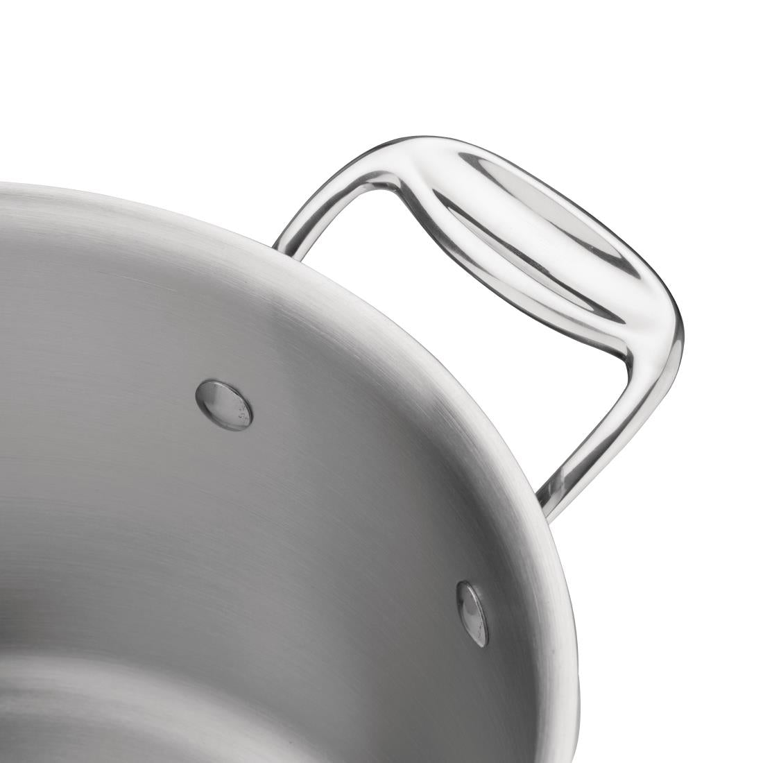 Vogue Stainless Steel and Aluminium Tri-Wall Stew Pan 24cm
