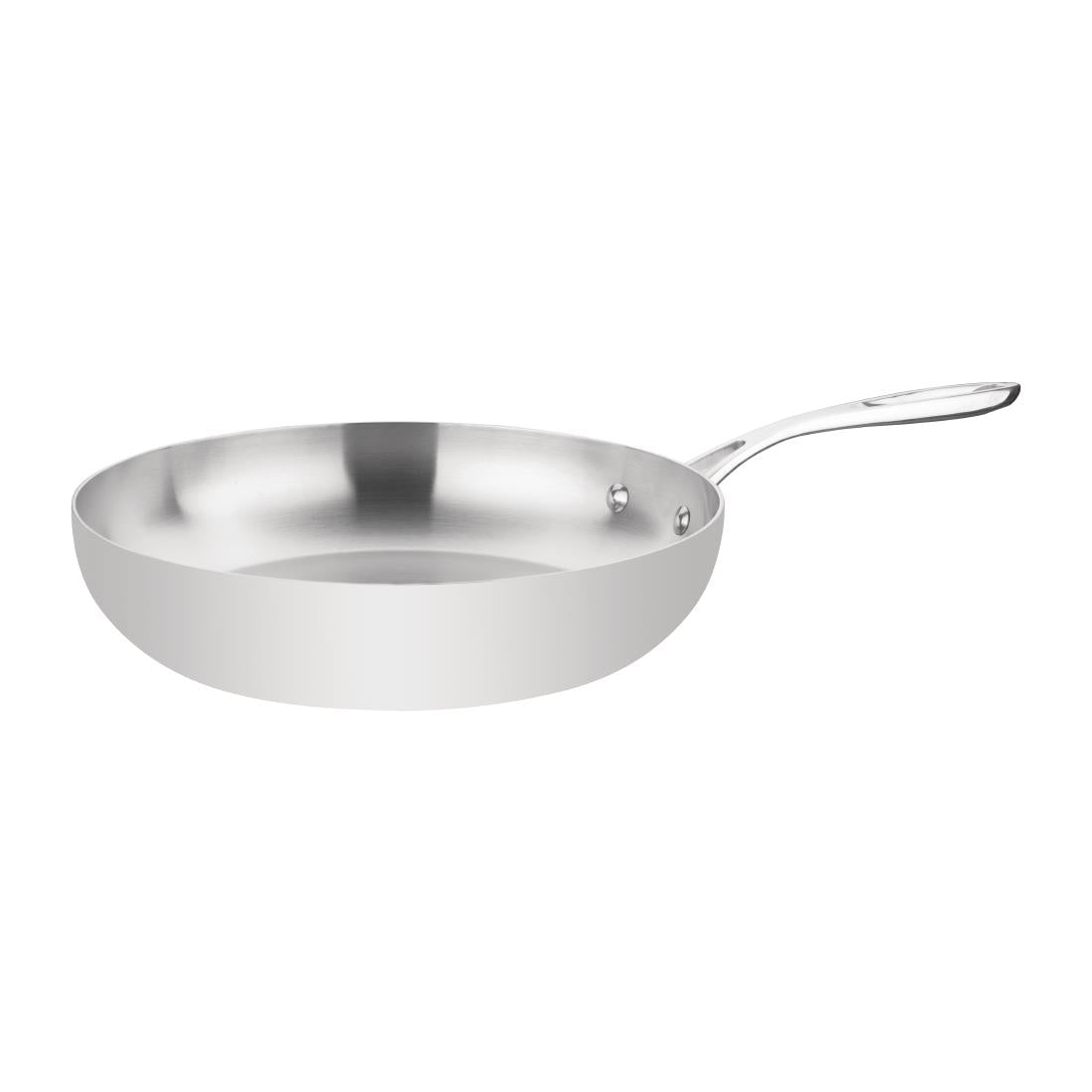 Vogue Stainless Steel and Aluminium Tri-Wall Frying Pan 28cm