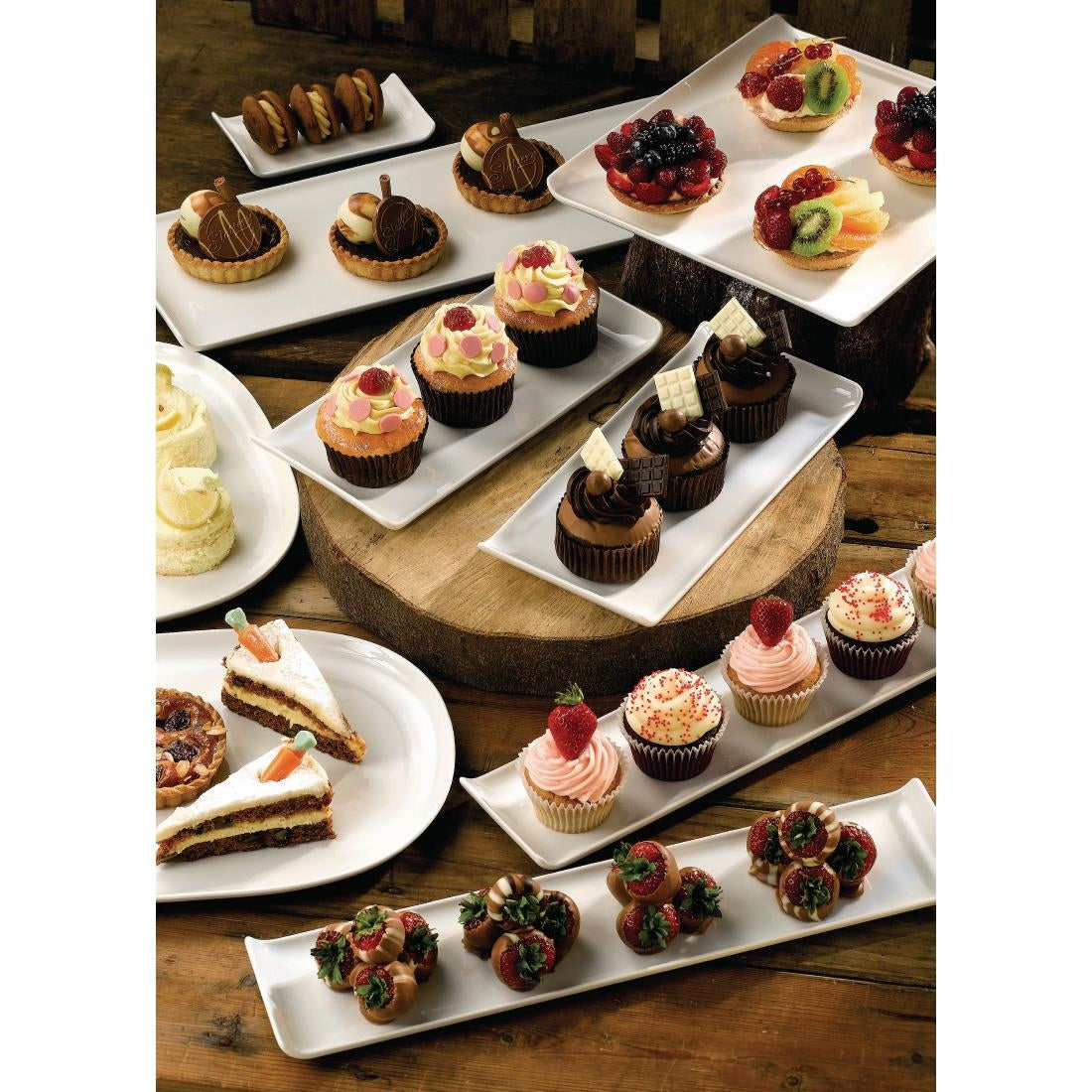 Churchill Alchemy Balance Rectangular Trays 300x 145mm (6 Pack)