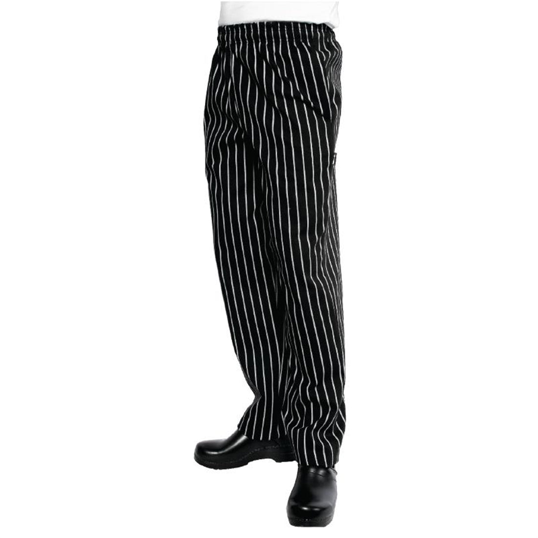 Chef Works Designer Baggy Pant Black & White Striped S