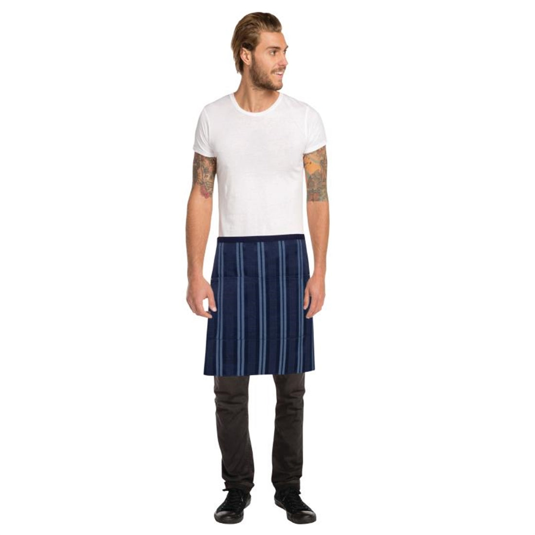 Chef Works Urban Presidio Half Bistro Apron Navy Blue