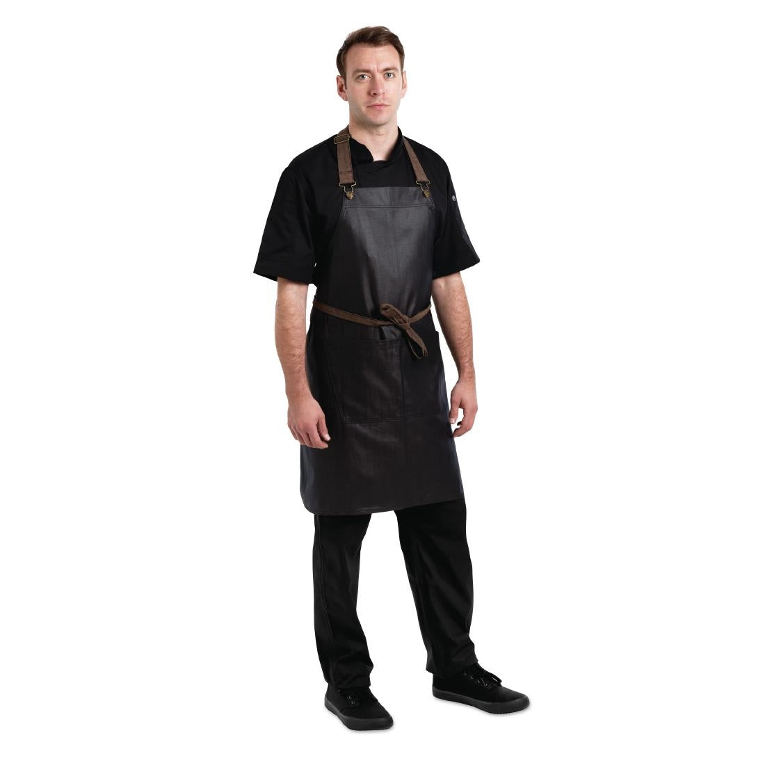 Chef Works Urban Boulder Bib Apron Black/Brown