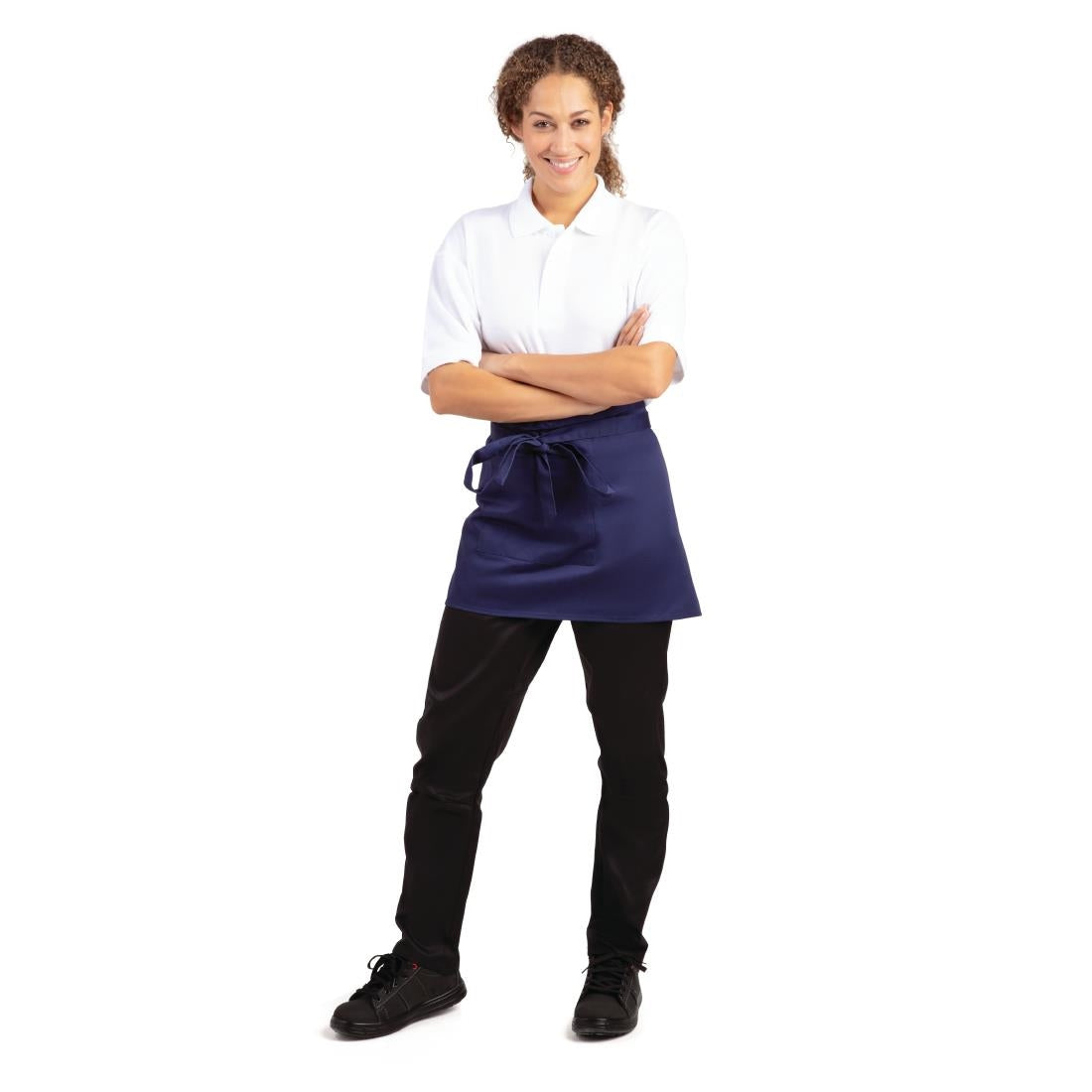 Whites Waist Apron Navy Blue