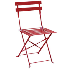 Bolero Perth Red Pavement Style Steel Folding Chairs (2 Pack)