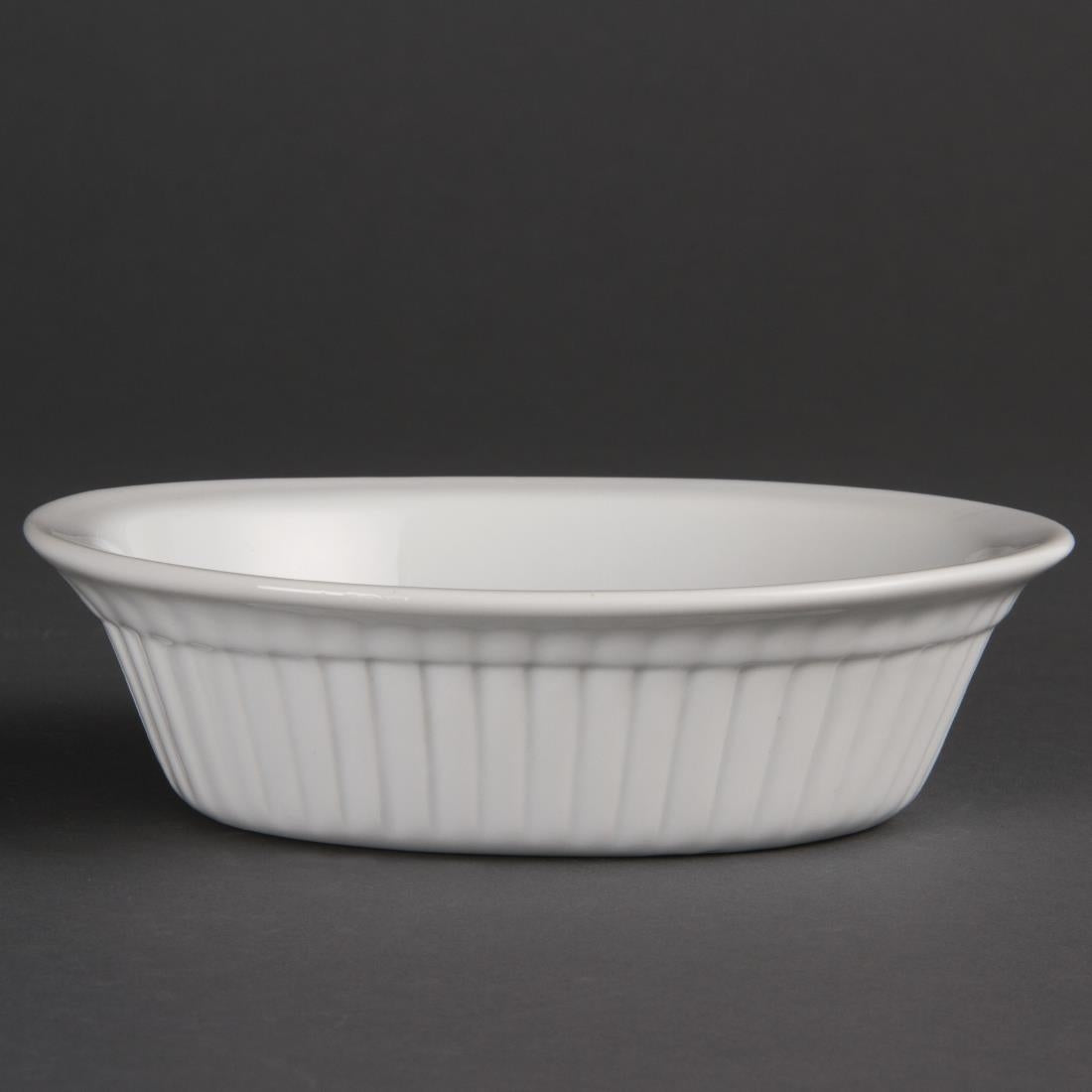 Olympia Whiteware Oval Pie Dishes 170mm (6 Pack)