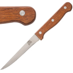 Olympia Steak Knives with Merbau Wood Handles (12 Pack)