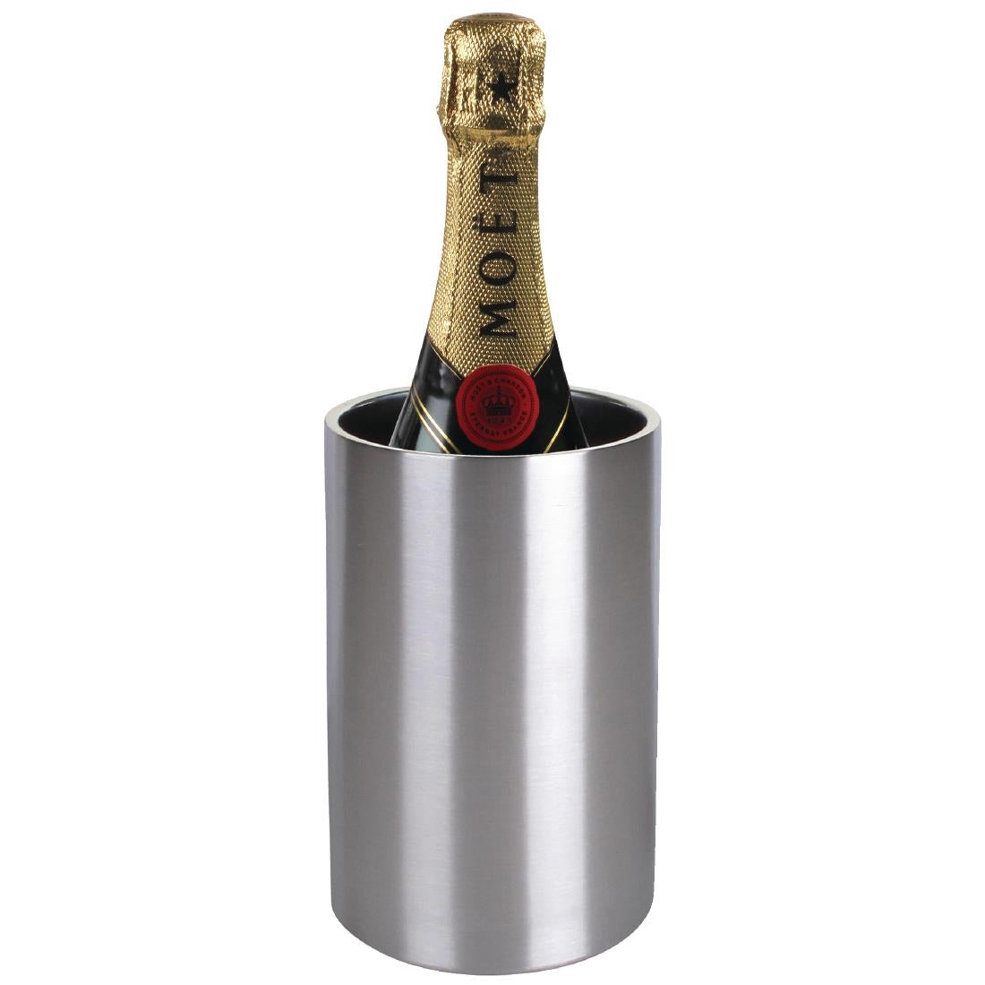 Olympia Brushed Stainless Steel Wine & Champagne Cooler