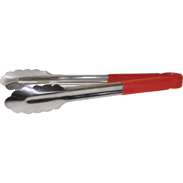 Hygiplas Colour Coded Red Serving Tongs