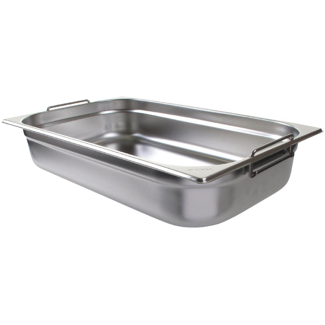 Vogue Stainless Steel 1/1 Gastronorm Tray With Handles 100mm