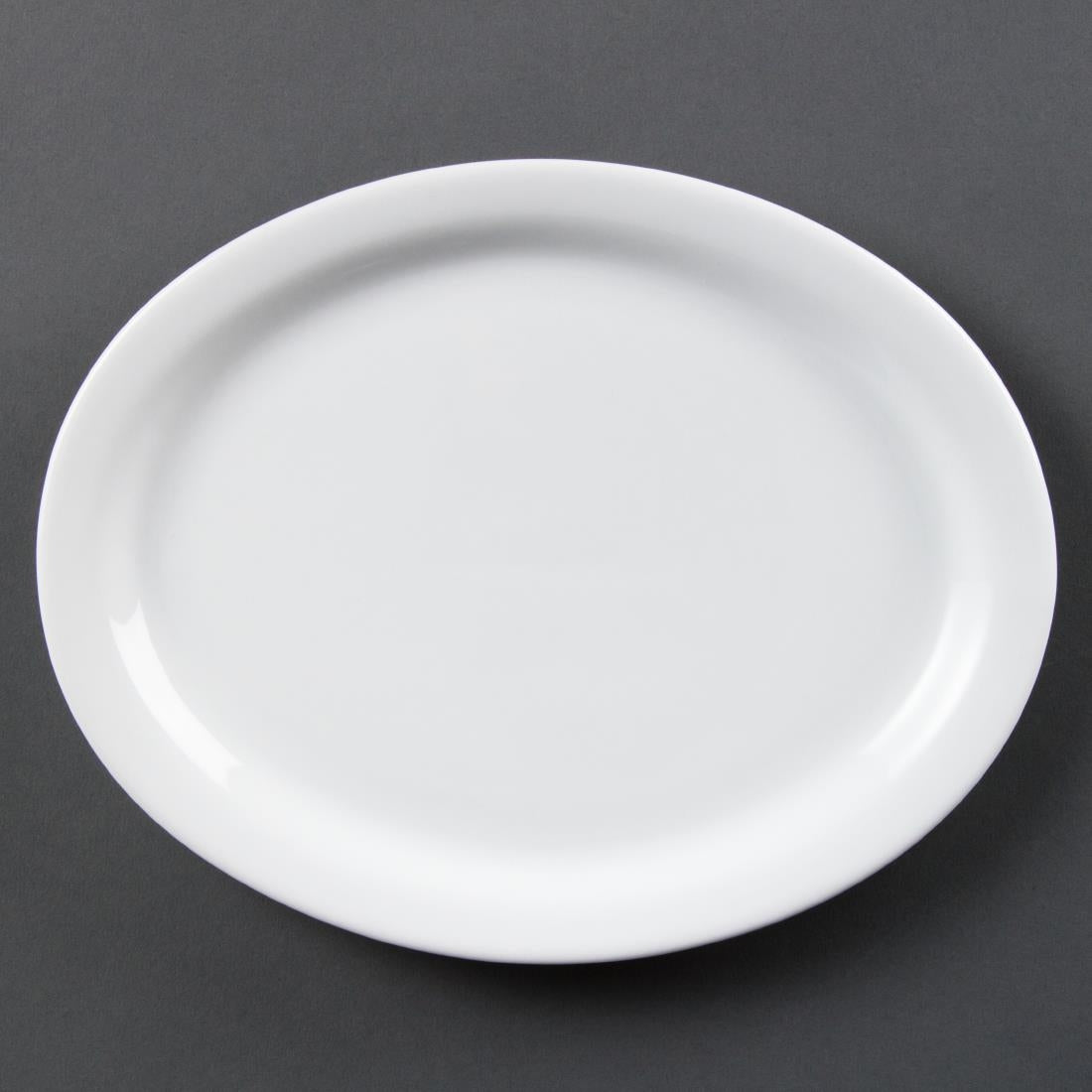 Olympia Whiteware Oval Platters 250mm (6 Pack)