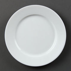 Olympia Whiteware Wide Rimmed Plates 202mm (12 Pack)