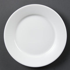 Olympia Whiteware Wide Rimmed Plates 230mm (12 Pack)