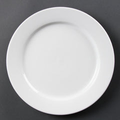 Olympia Whiteware Wide Rimmed Plates 280mm (6 Pack)