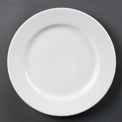 Olympia Whiteware Wide Rimmed Plates 310mm (6 Pack)