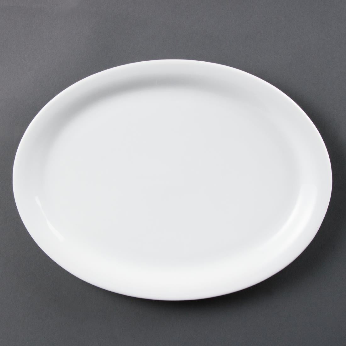 Olympia Whiteware Oval Platters 295mm (6 Pack)