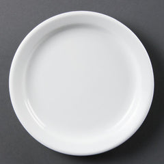 Olympia Whiteware Narrow Rimmed Plates 180mm (12 Pack)