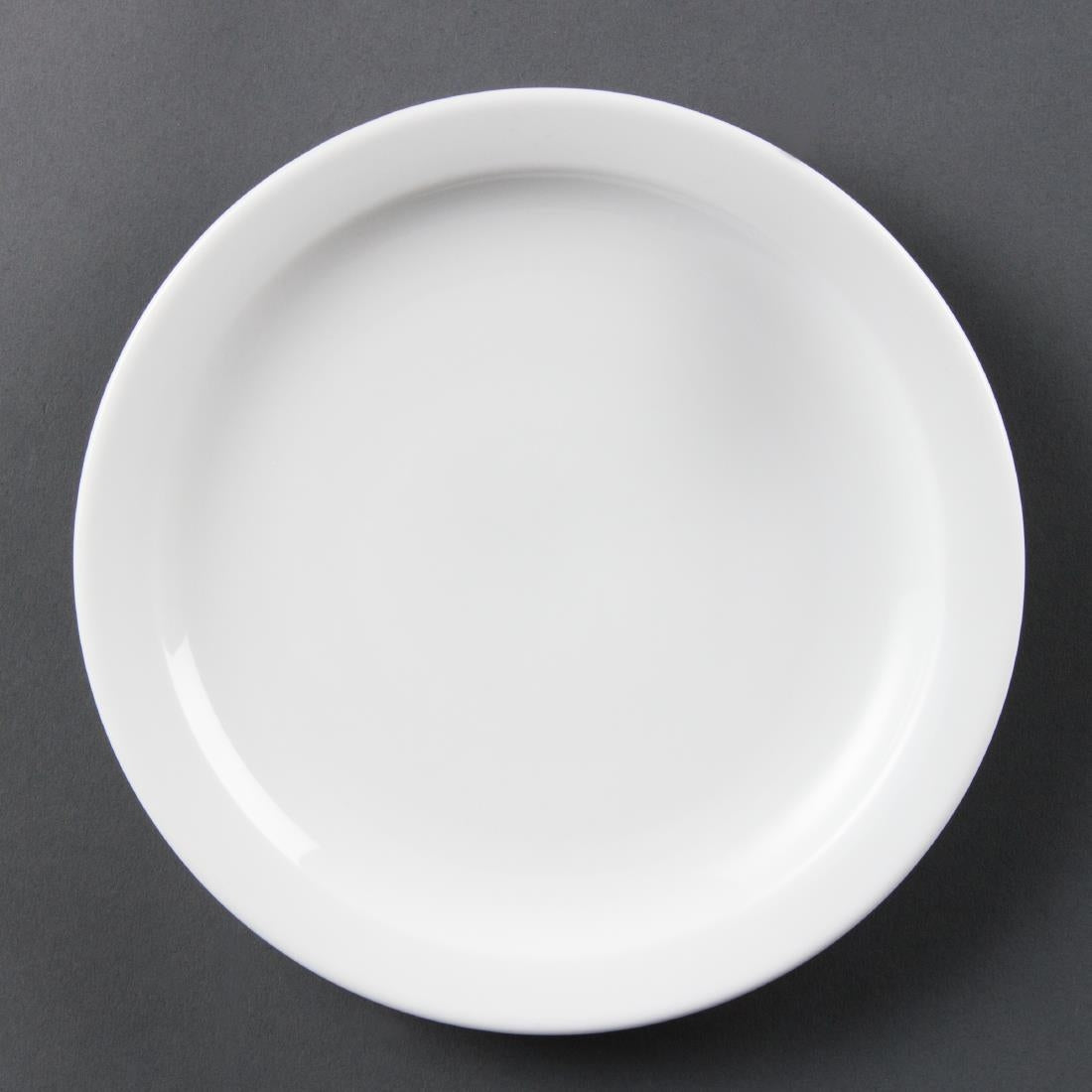 Olympia Whiteware Narrow Rimmed Plates 202mm (12 Pack)