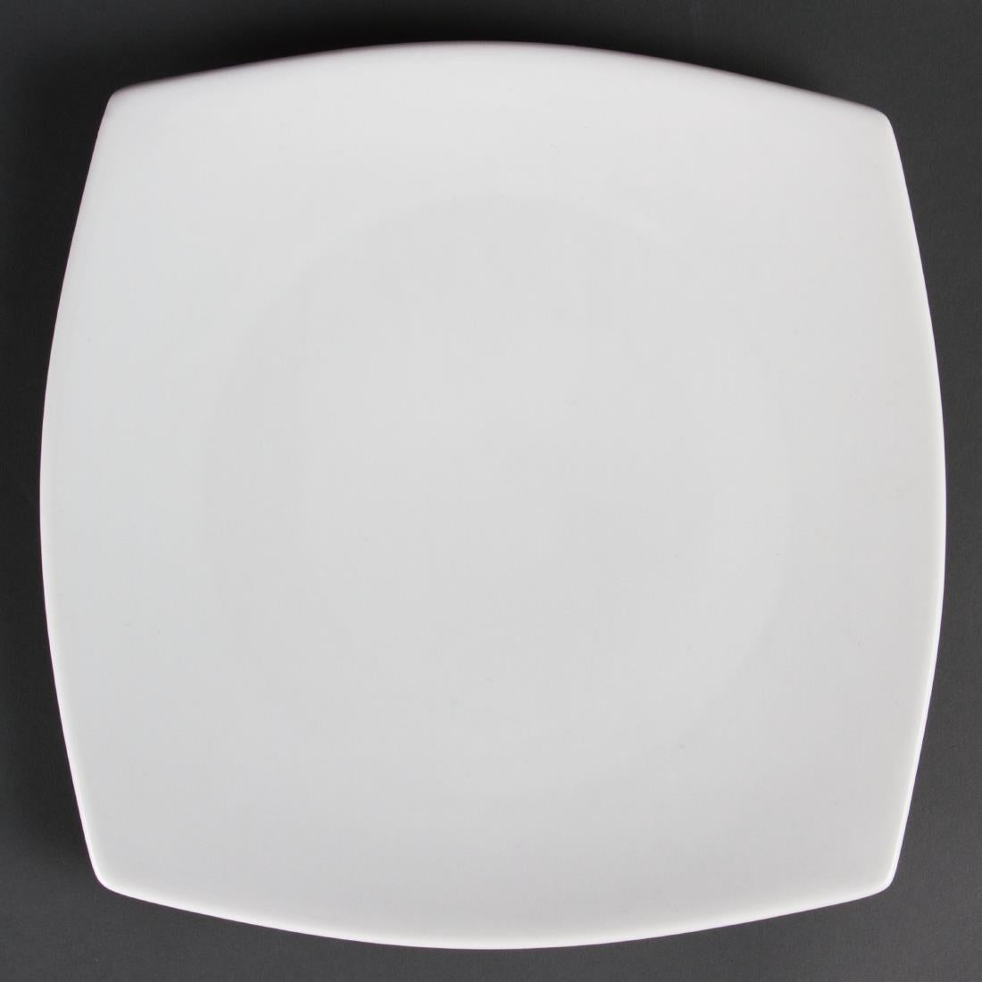 Olympia Whiteware Rounded Square Plates 270mm (6 Pack)