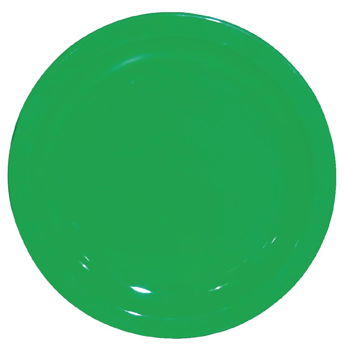 Olympia Kristallon Polypropylene Plates Green 174mm (12 Pack)