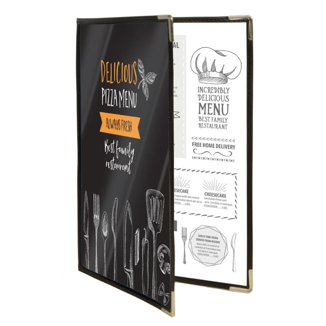 Securit Crystal Double Sided Menu Cover A4 Double (3 Pack)