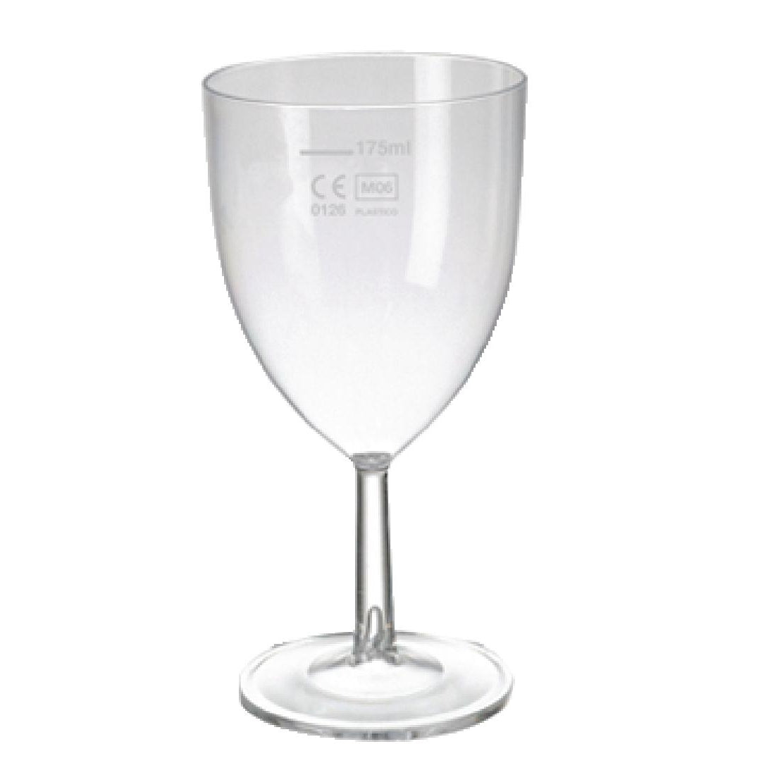 eGreen Polystyrene Wine Glasses 200ml UKCA CE Marked at 175ml (48 Pack)