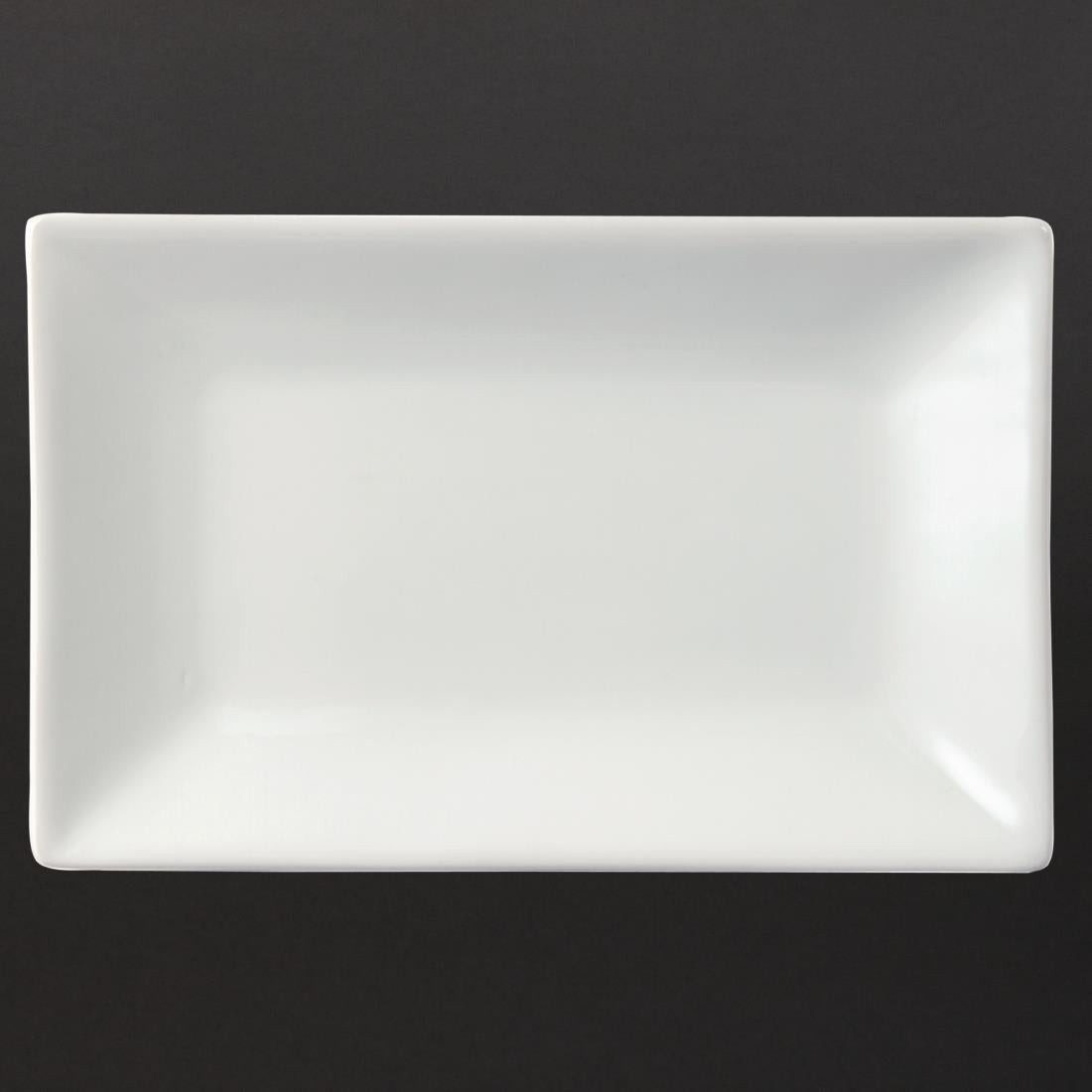 Olympia Whiteware Serving Rectangular Platters 200x130mm (6 Pack)