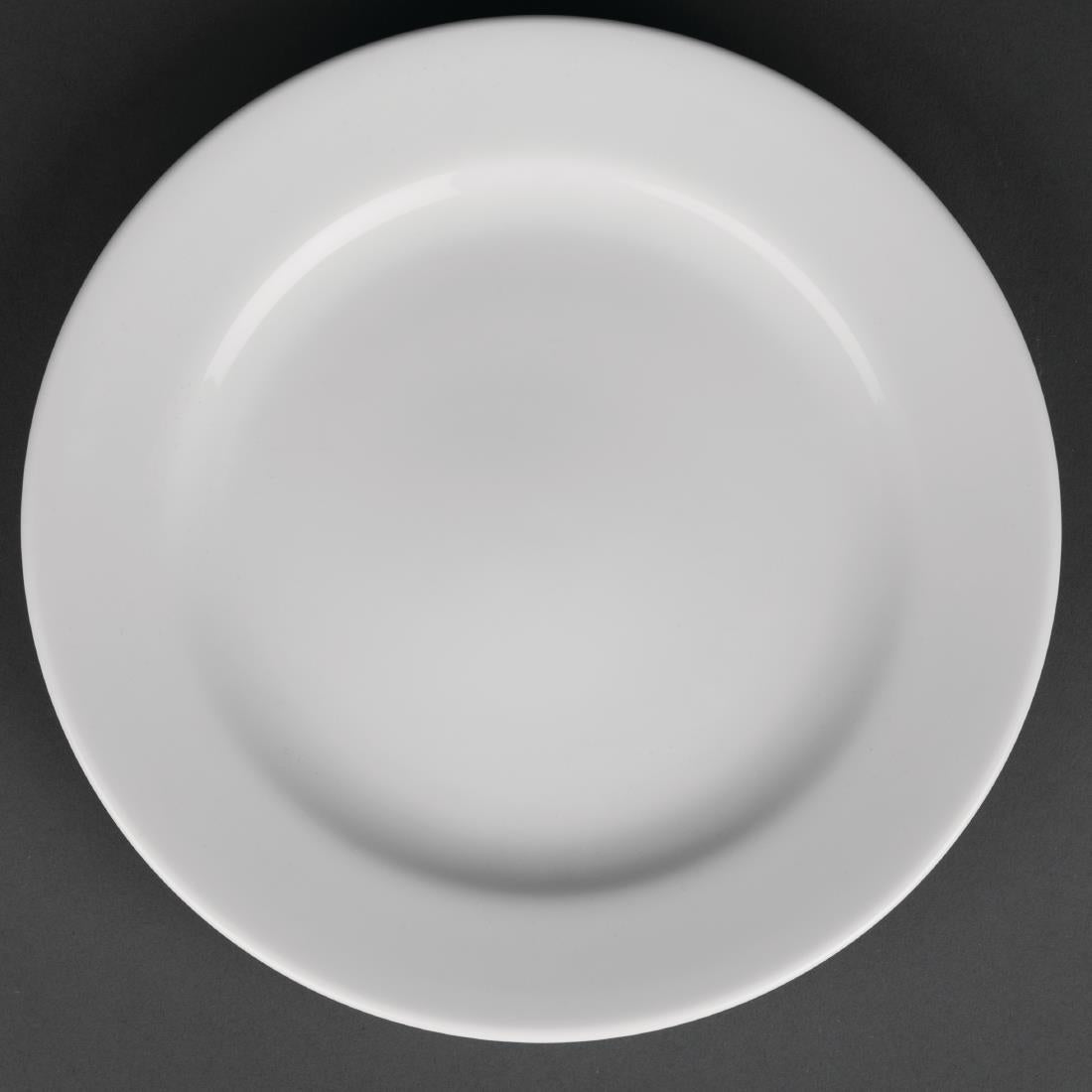 Royal Porcelain Classic White Wide Rim Plates 210mm (12 Pack)