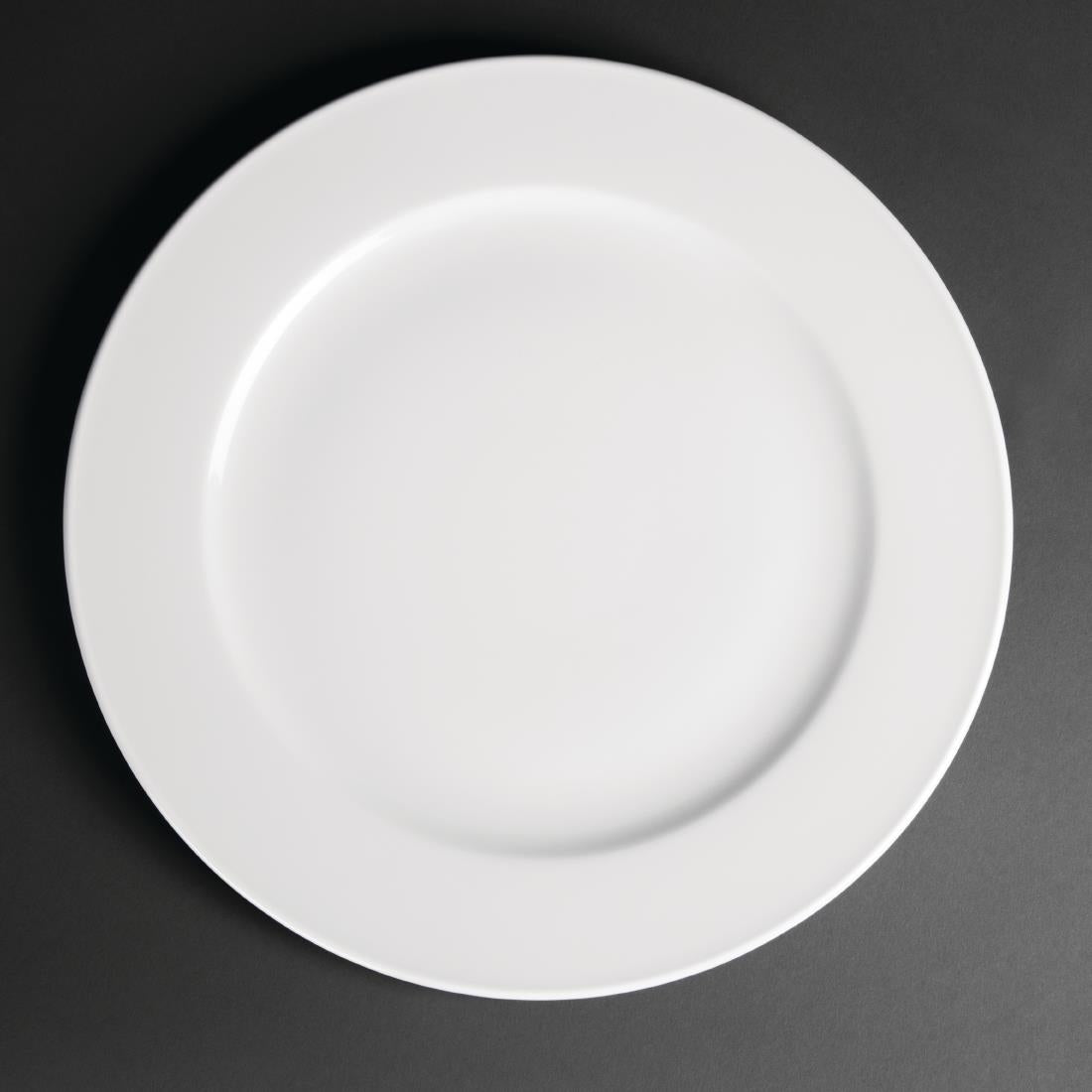Royal Porcelain Classic White Wide Rim Plates 310mm (12 Pack)