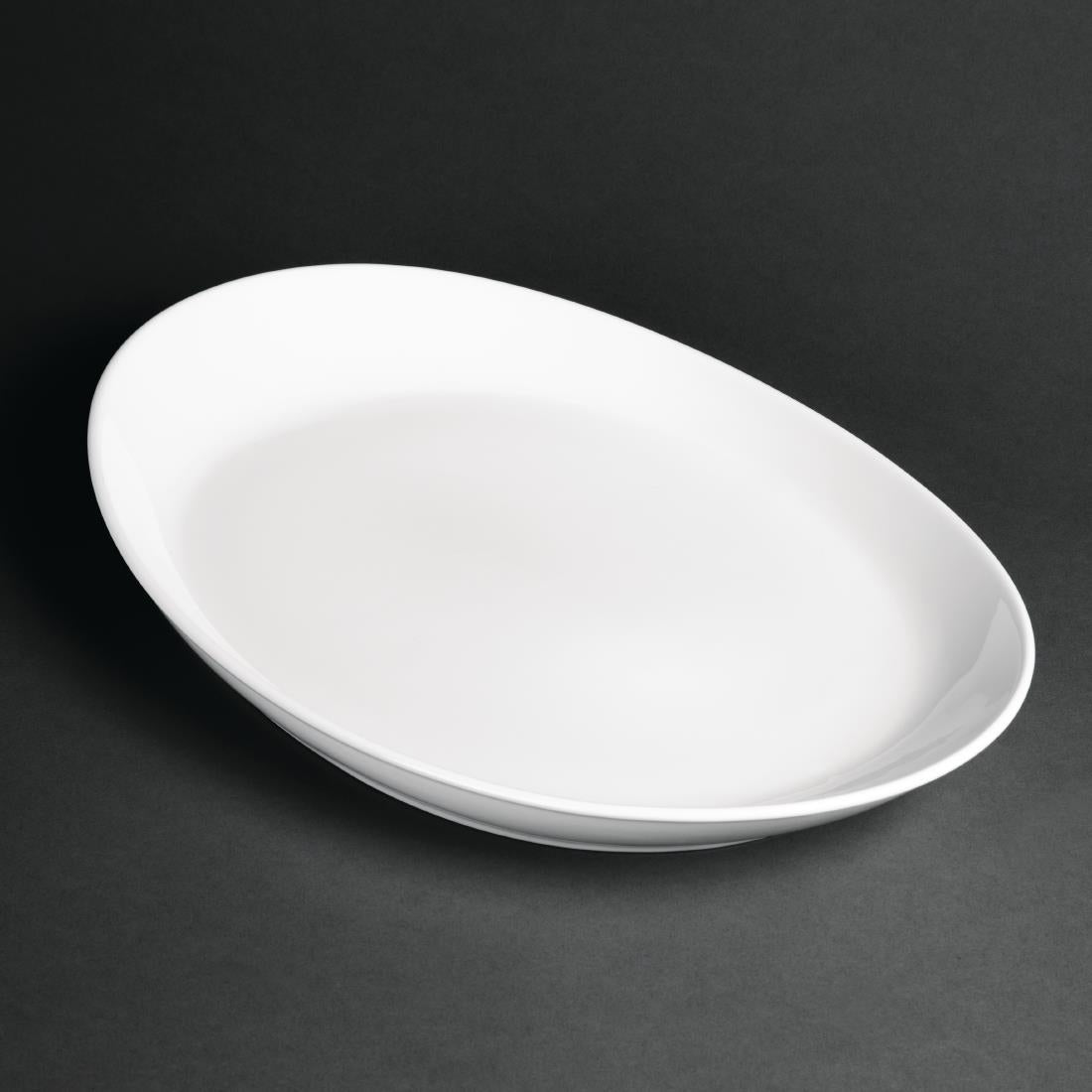 Royal Porcelain Classic White Oval Plates 340mm (12 Pack)