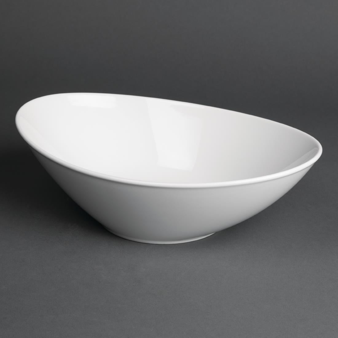 Royal Porcelain Classic White Oval Bowls 255x180mm (6 Pack)
