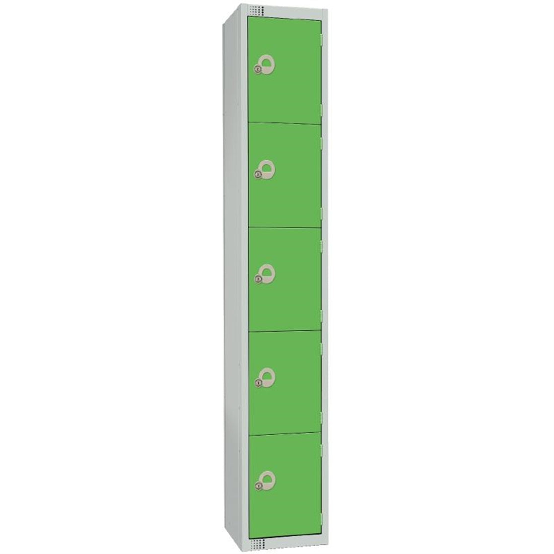 Elite Five Door Coin Return Locker Green