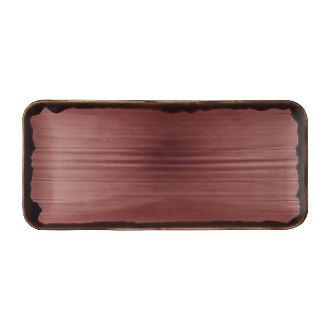 Dudson Harvest Plum Organic Coupe Rect Platter 13 3/4X6 1/4 inch (6 Pack)