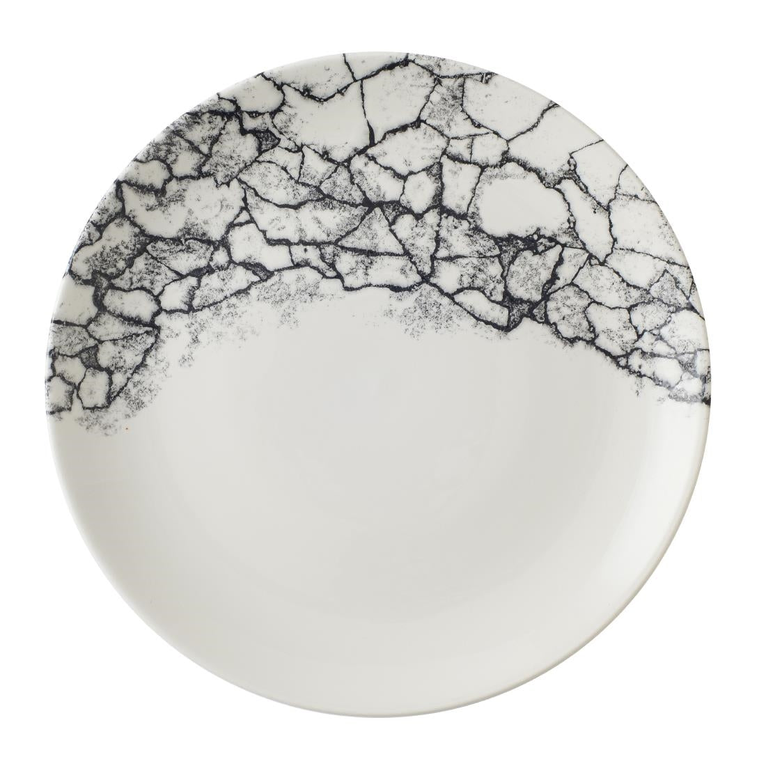 Churchill Kintsugi Accents Evolve Coupe Plates Quartz Black 260mm (12 Pack)