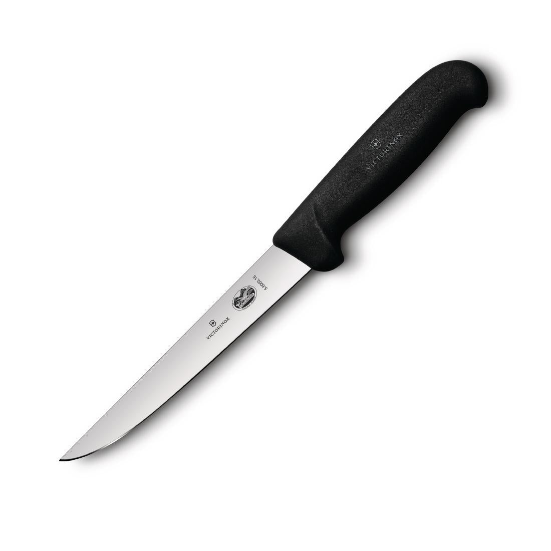 Victorinox Fibrox Straight Boning Knife Black 15cm