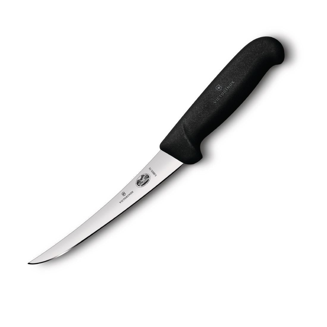 Victorinox Fibrox Curved Narrow Boning Knife Black 15cm