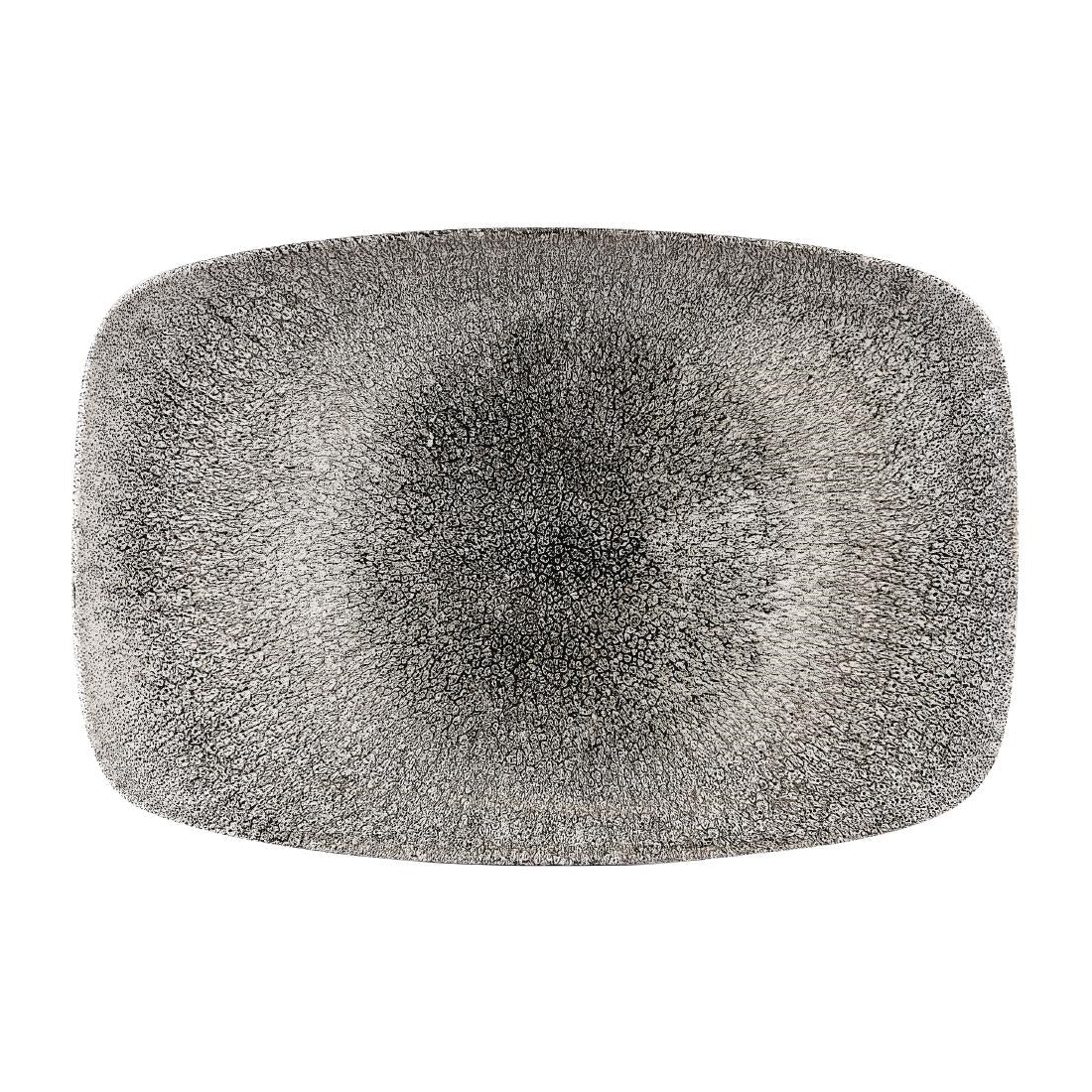 Churchill Studio Prints Raku Rectangular Plates Quartz Black 245 x 355mm (6 Pack)