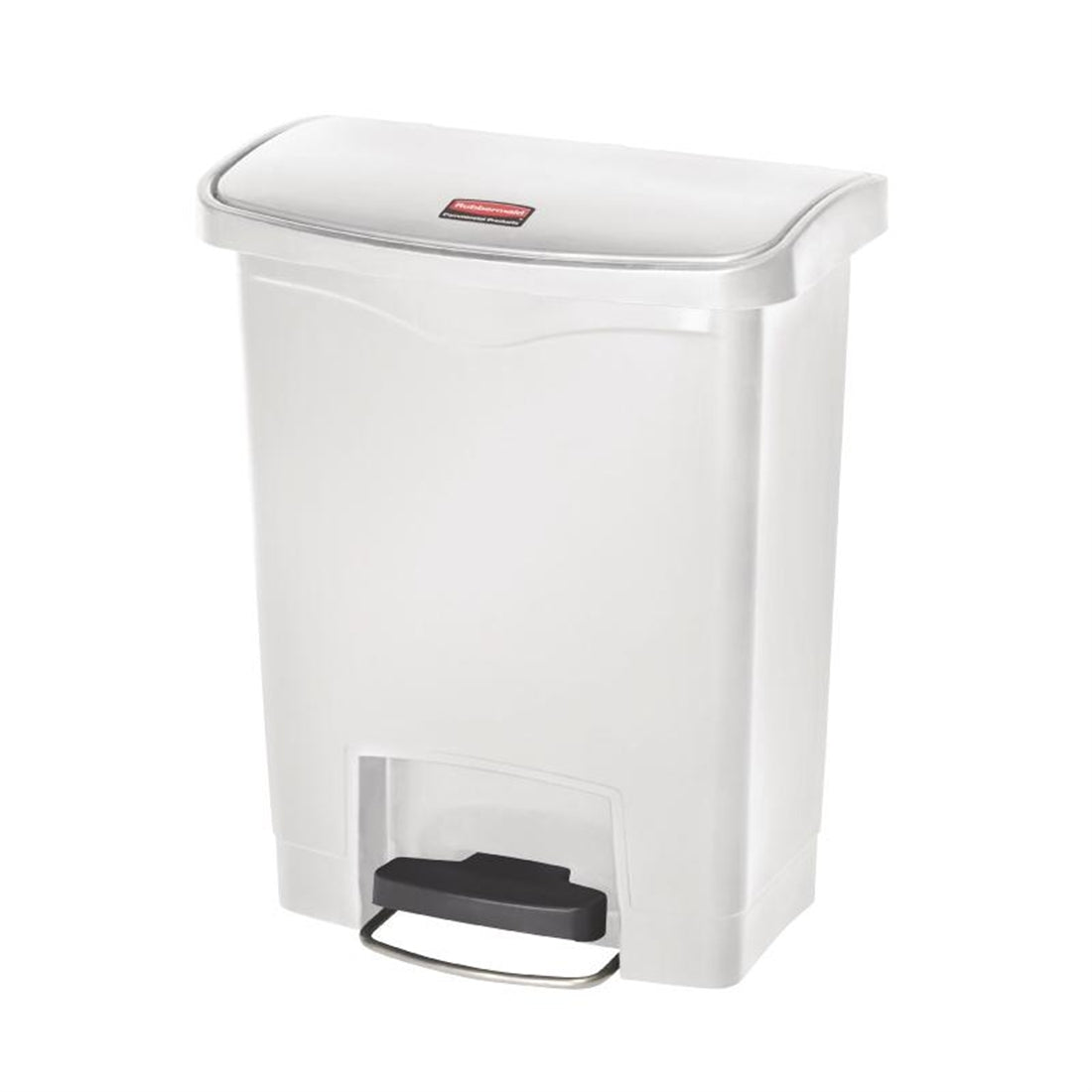 Rubbermaid Slim Jim Front Step-On Pedal Bin White 30Ltr