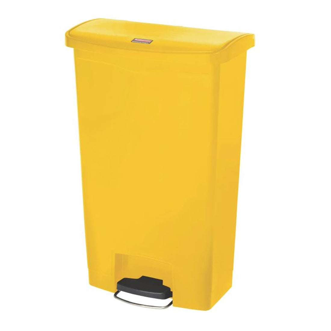 Rubbermaid Slim Jim Front Step-On Pedal Bin Yellow 68Ltr