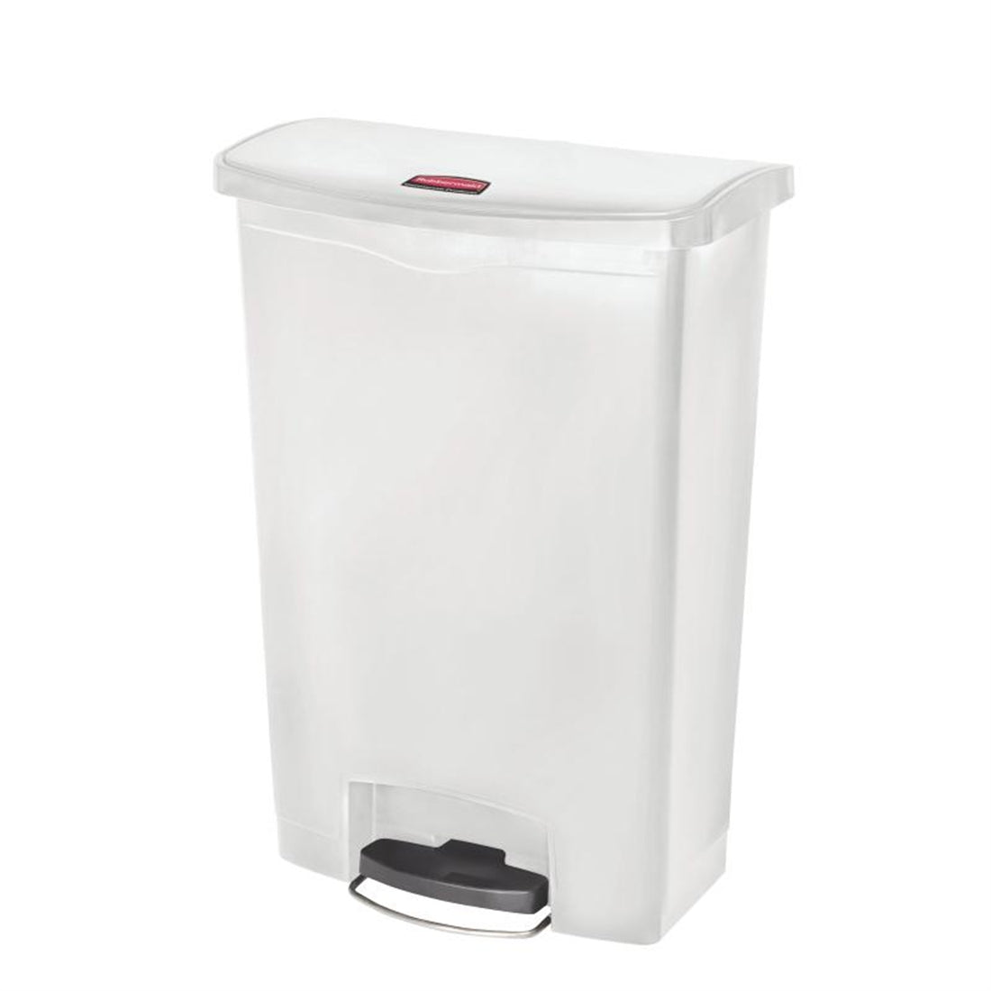 Rubbermaid Slim Jim Step-On Pedal Bin White 90Ltr