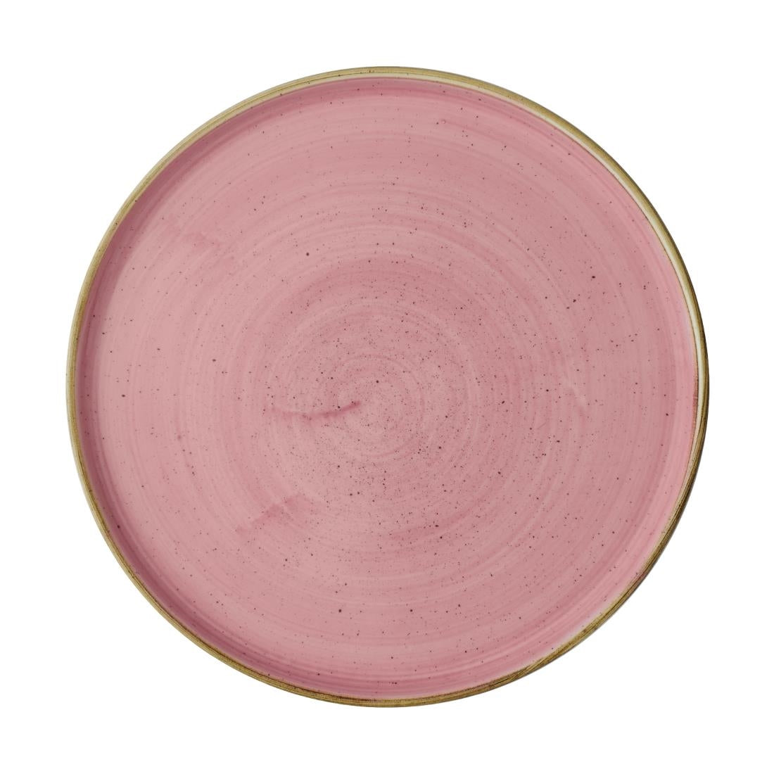 Churchill Stonecast Walled Plates Pink 260mm (6 Pack)