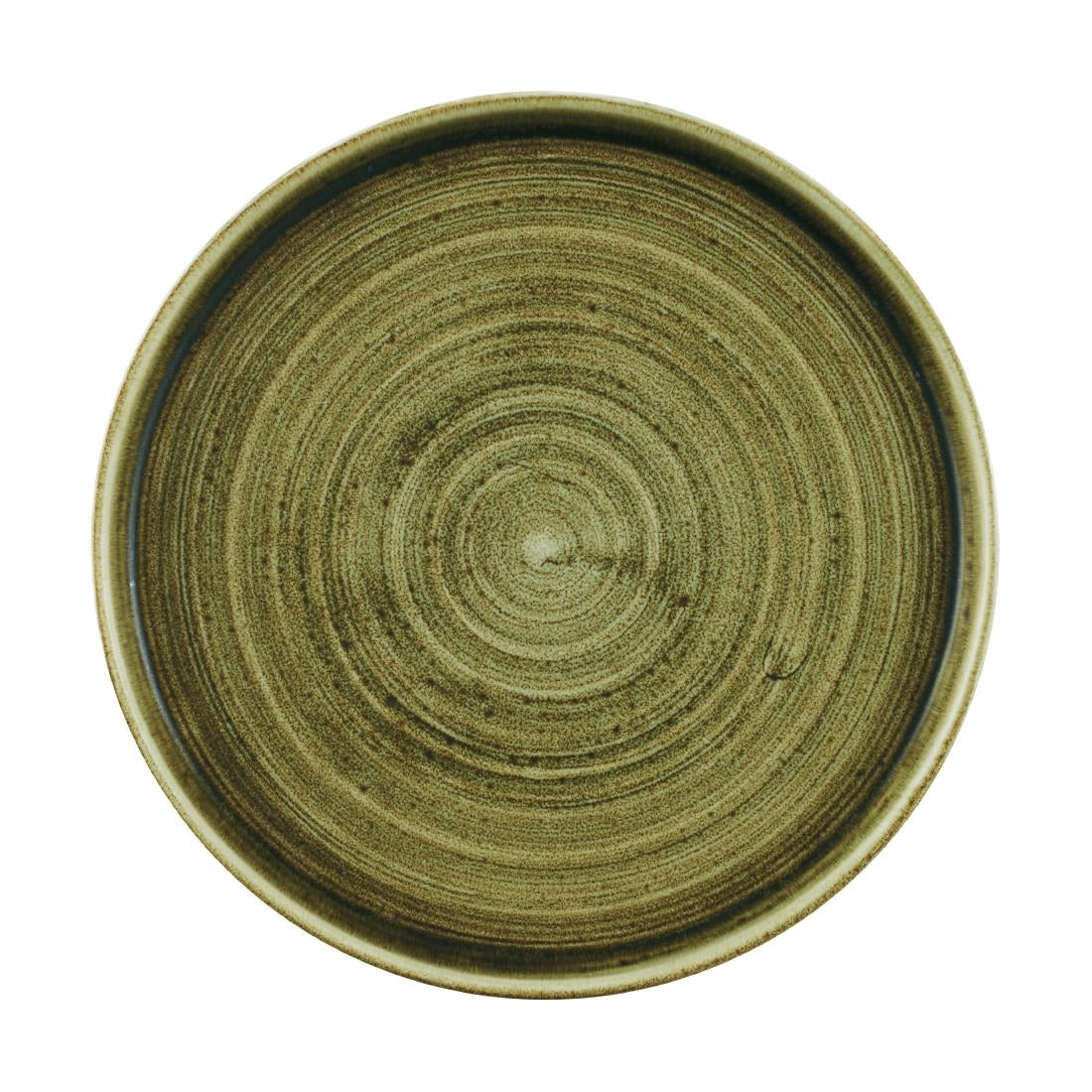 Churchill Stonecast Plume Walled Plates Green 220mm (6 Pack)