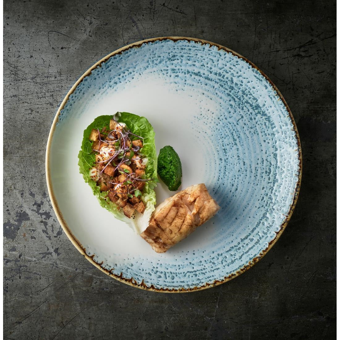 Churchill Homespun Accents Evolve Coupe Plates Aquamarine 260mm (12 Pack)