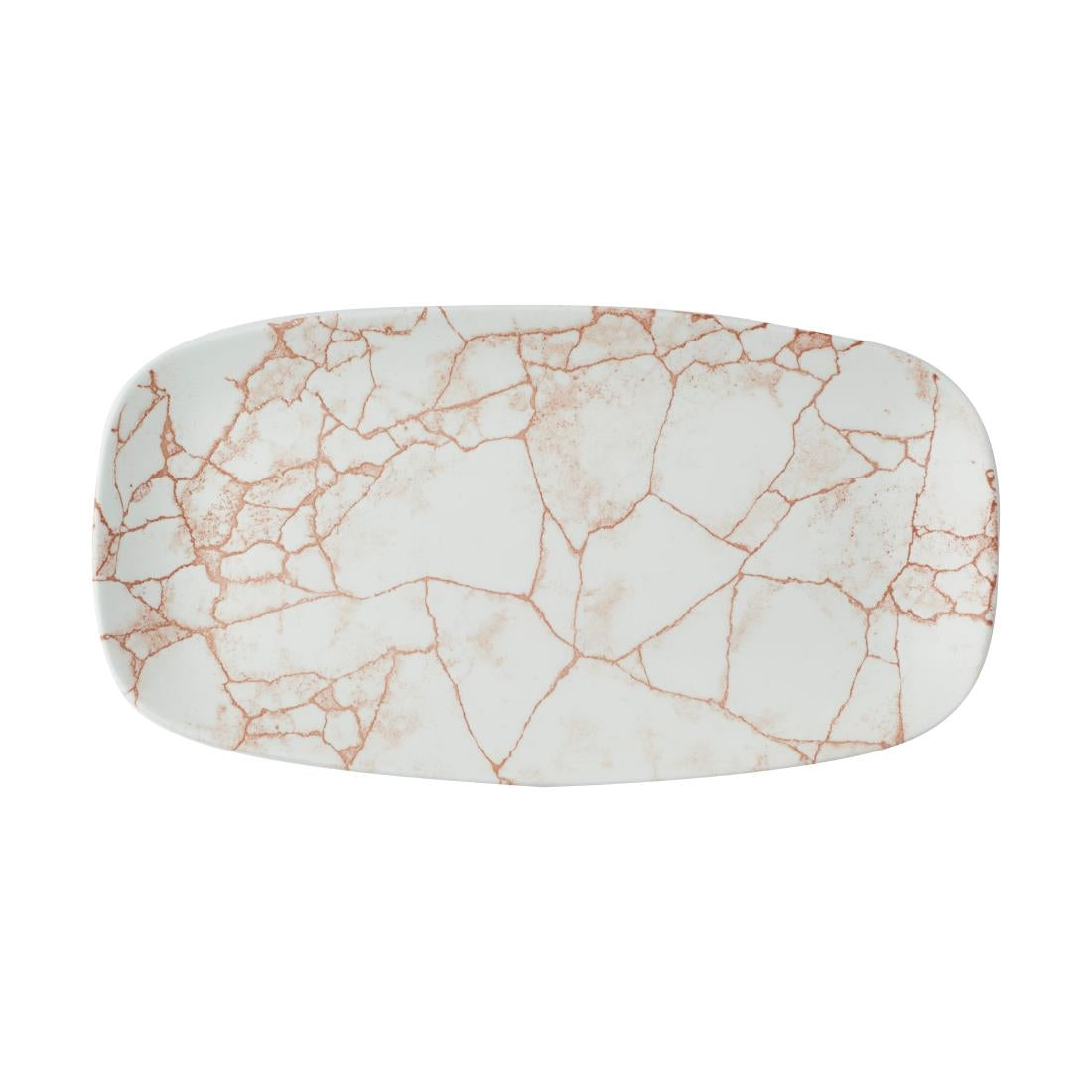 Churchill Studio Prints Kintsugi Oblong Plates Coral 298x152mm (12 Pack)