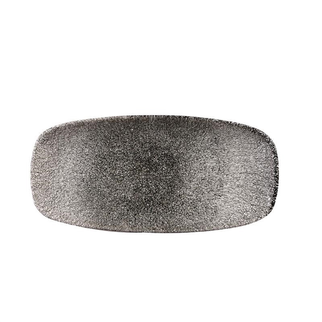 Churchill Studio Prints Raku Rectangular Plates Quartz Black 269mm (12 Pack)